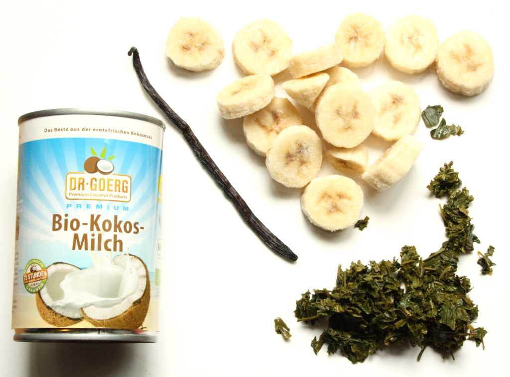 Grüner Tee Smoothie mit Kokosmilch