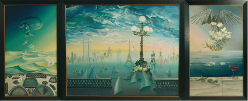 Bildende Kunst und Tee trinken