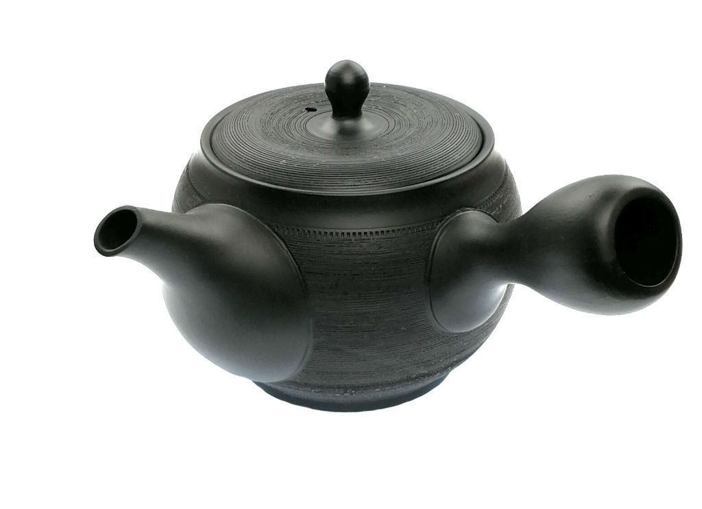 Tokoname Kyusu schwarz 350ml, Keramiksieb