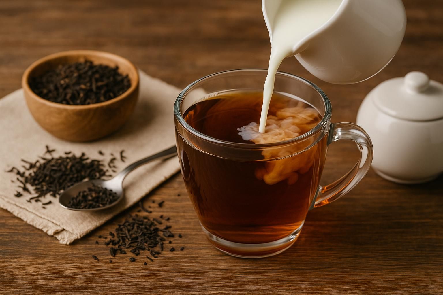 Schwarztee mit Milch richtig zubereiten