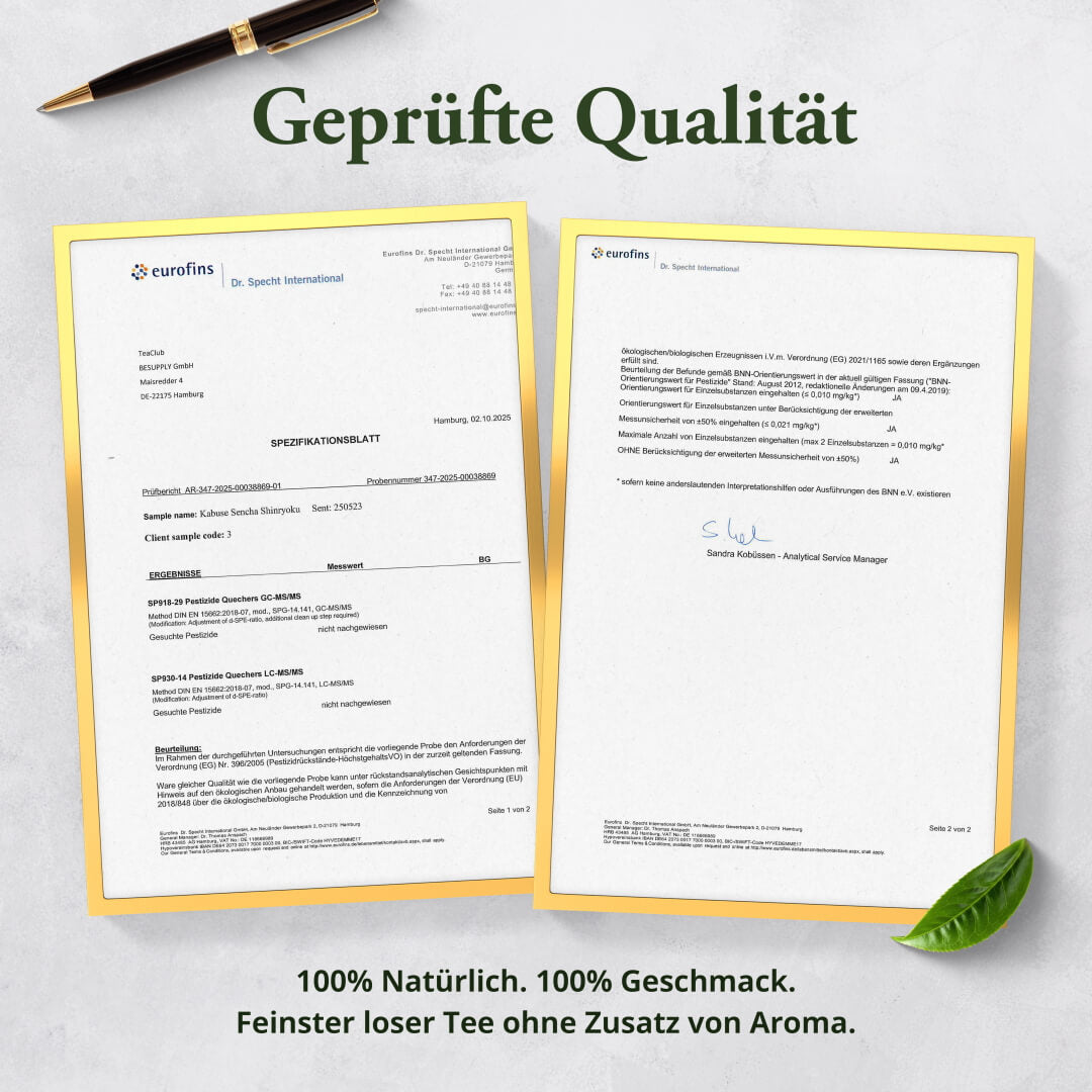 Kabuse Sencha Shinryoku Laborgeprüft