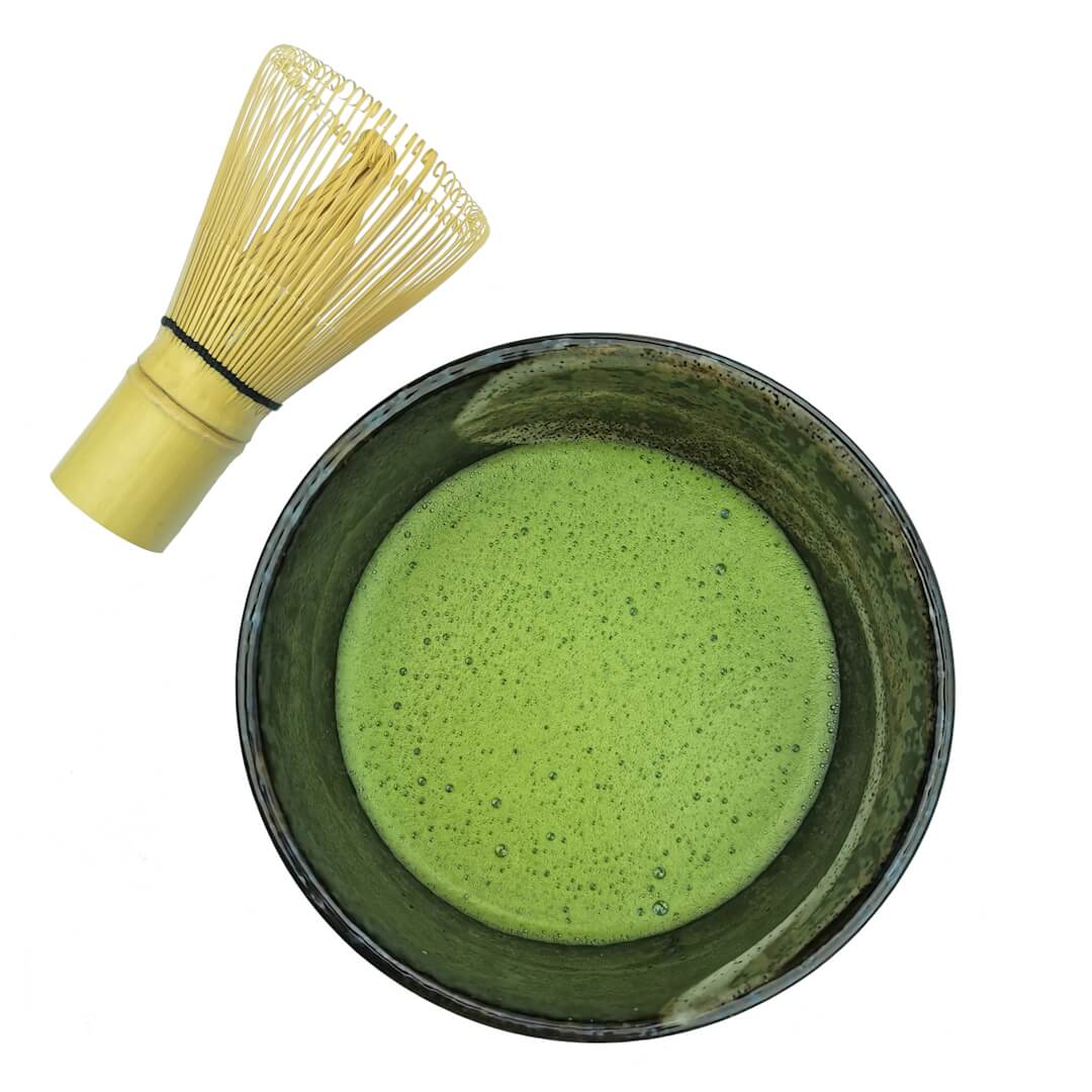 Matcha Schale mit Bambusbesen