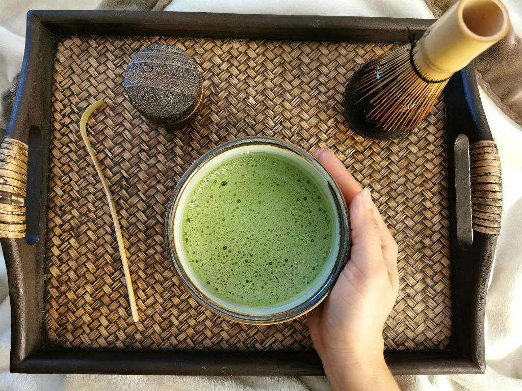 Japanische Teezeremonie mit Matcha