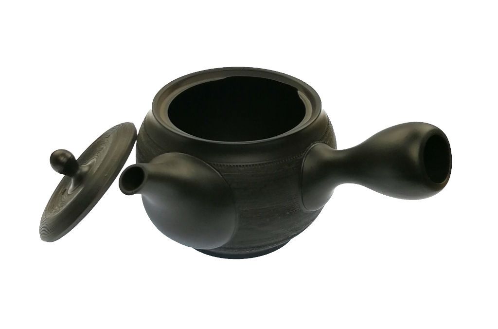 Tokoname Kyusu schwarz 350ml, Keramiksieb