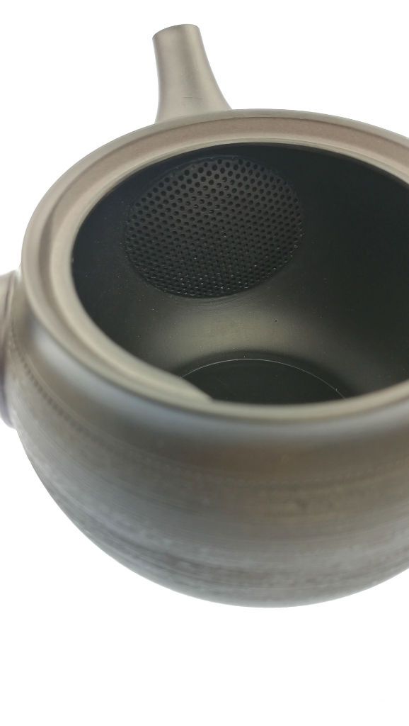 Tokoname Kyusu schwarz 350ml, Keramiksieb