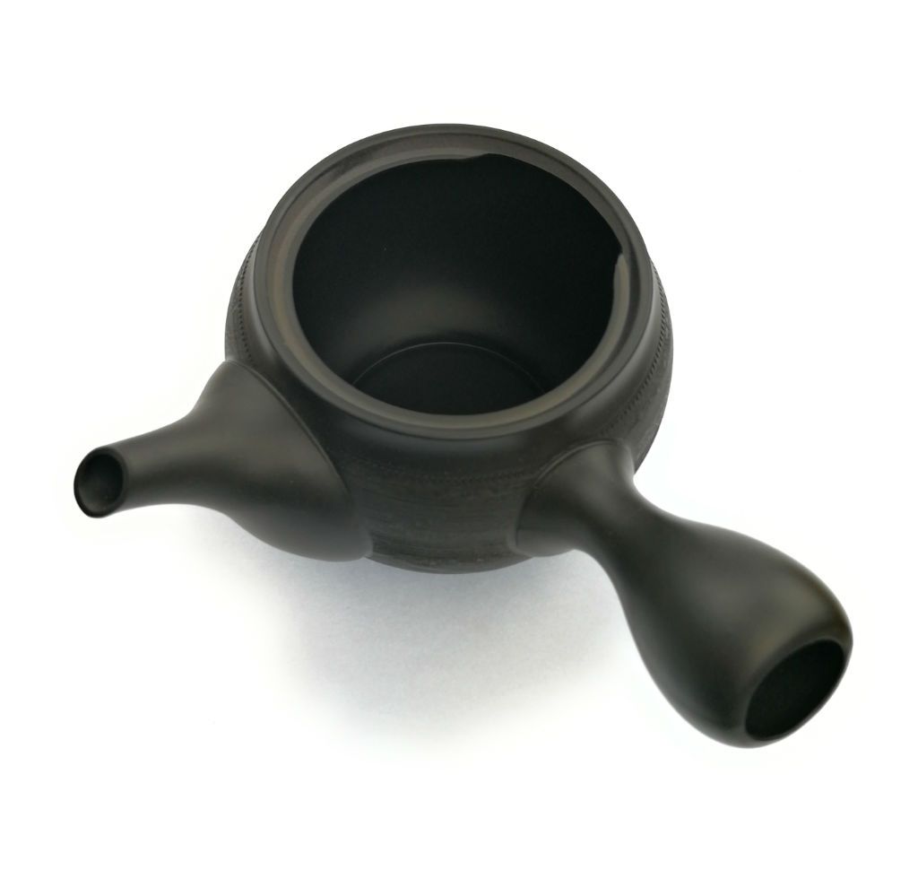 Tokoname Kyusu schwarz 350ml, Keramiksieb