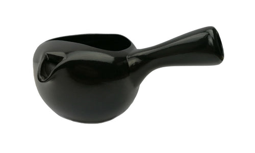 Offene Kyusu 350ml mit Teesieb, schwarz