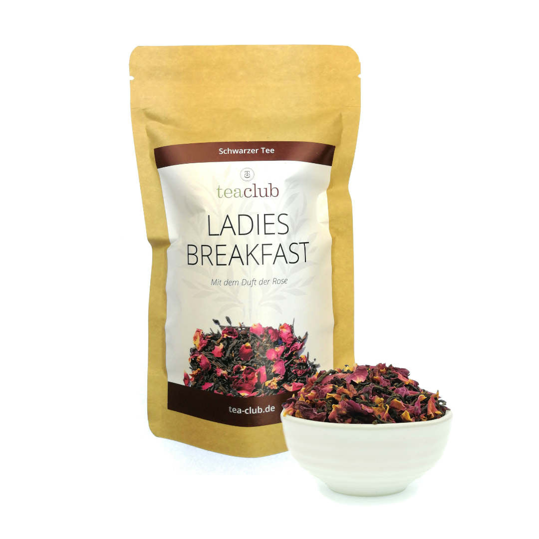 Ladies Breakfast Schwarzer Tee mit Rosenblütenblättern